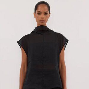 Dissh Ramie Black Top, Size US 6